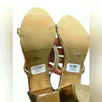 Bamboo  Women’s Gold Open Toe Chunky Heel Sandals (Size 7) | Pre-loved Photo 5