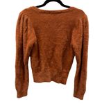 ASTR  The Label Square Neck Fuzzy Crop Sweater in Rust Photo 1