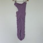 NWT Blanc Clothing Strappy Cutout Bodycon Ruched MIDI Dress Size Small Lavender Purple Photo 4