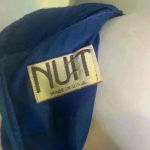 Nuit Vintage 80s Crepe Dress 10 Sequin Wasp Belt Blue Longsleeve Cocktail Formal Photo 5