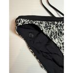 Lululemon  Swimsuit‎ Bottoms Black White Abstract Print Tie Side Bikini Bottom 4 Photo 3