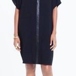 Madewell  Leather Edged Easy Shirt Dress - Black - XS Photo 0
