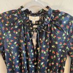 Julie Brown Dress Joanne Mini Floral Print Tie Neck Tiered Hem Wanderlust XS NWT Photo 7