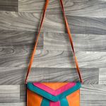 Orange and Pink Chevron Clutch with Geometric Design Photo 2
