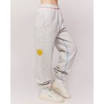 By Samii Ryan Smiley Rainbow Sweatpants Women's Small Gray Elastic Waist Printed Photo 10