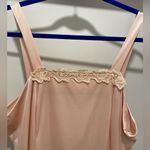 VTG 80s Light Pink Sleeveless Dress With Pleated Ruffle Skirt Size XL Photo 5