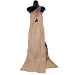 Lovers + Friends  Womens Tan One Shoulder Cutout Maxi‎ Dress Size M Photo 2