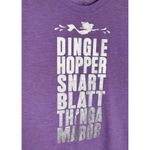 Disney  Little Mermaid Tank Top Size Large Purple Silver Dingle Hopper Back Knot Photo 3