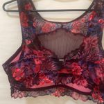 PINK - Victoria's Secret VS PINK Floral Orchid Wildflower High Neck Mesh Push Up Bralette $40 EUC M Photo 3
