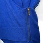 The Limited  Royal Blue Slanted Side Zip L/S Lightweight‎ Sweater EUC Size MP Photo 4