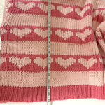 BaeVely Heart Knit Sweater Pink Size M Photo 9