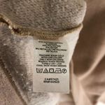 Loft Ann Taylor Womens Sweatshirt Crew Neck Fleece Lined Metallic Gold Beige XS Photo 3