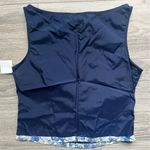 NEW Coming of Age NYC Liberty Fabric Navy Blue Sleeveless Tank Rose Trim Size L Size L Photo 1