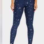 Marika Leggings Silver Foil Night Sky Mixed Moon XS Cell Phone Pocket NWT Flex Blue Photo 8
