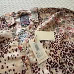 Johnny Was  Jungle Paisley Button Up Blouse Shirt Top Sz M Medium Multi Color Photo 13