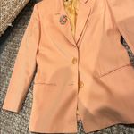Burberry Women’s Single-Breasted 100% Wool Coral Tailored Blazer Size 8 Photo 4