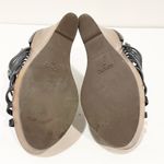 Schutz  Size 8.5 Black Leather High Wedge Ankle Strap Sandal Shoe Photo 5