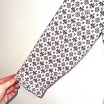 The Loft Outlet White & Pink Floral Print Split Neck Mini Dress Photo 3