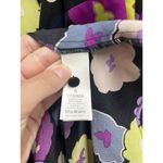 Kate Spade NEW  Winter Garden Midi in Black Floral Print Wrap Dress Size 6 Photo 7