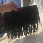 B-low the Belt  Black Belt Bag fringe strap leather black nwot wrist strap Photo 3