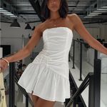 Princess Polly “Archetype” White Strapless Mini Dress Drop Waist NWOT Photo 0