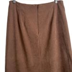 Briggs New York Vintage Briggs New York Maxi Skirt Women 14P Brown Faux Suede Boho Cowgirl Chic Photo 8
