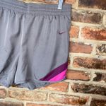 Nike Dri-Fit Gray Purple Pink Athletic Activewear Shorts Women's Size Medium Photo 1
