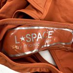 l*space L* Amber Lana Bikini Bottom Ring Twist Front High Waist Orange XS NWOT Photo 2