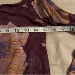 We The Free Free People Birds of Paradise Floral Flare Sleeve Top Sz M Mulberry Photo 12