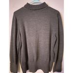 JM Collection  Acrylic Blend Button Sleeve Turtleneck Sweater Cream Sz L Photo 2