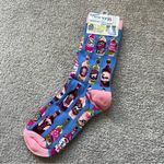 Little Blue House by Hatley women’s crew socks Northern Wine pink green blue Photo 0