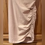 Urban Outfitters Side Ruched Straight Neck Bodycon Mini Dress in Nude Size Small Photo 2
