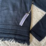 Artisan NY Blue Knit Cardigan with Fringe Detail Photo 2