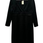 Coldwater Creek Womens Petite Black V-Neck Banded Waist Dress Size 14 Photo 0