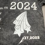 Amani Rose 2024 Acid Wash Tour Graphic Cropped TShirt Size XS Gray Photo 4