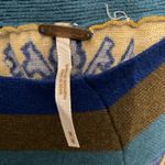 Free People  Yellow Blue Medallion Print 3/4 Sleeve Tunic Top Sweater Size Small Photo 2