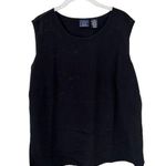 Laura Scott Black Vintage Laur Scott Top Floral Lace Detail Women’s Size Large /XL 16W Style Photo 0