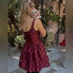 Hutch  Burgundy Red Polka Dot Mini Dress NWT Photo 1