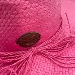 Panama Jack Hat Sun Pink Straw Beach Vacation Travel Pool 100% Toyo Casual Photo 3