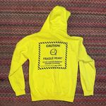 Urban Outfitters 1 800 LONELY YELLOW CAUTION FRAGILE HEART HOODIE Photo 1