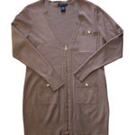 Boston Proper Longline Full Zip Cardigan Sweater M Pockets Businesss Wardrobebe Photo 0