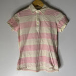 Ralph Lauren  Golf Pink White Stripe Collar Polo Shirt Size Small Made In USA Photo 0