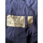 Athleta Blue Mid Rise Athletic Short Pocket Size 4 Snap/Zip Workout Outdoor Photo 4
