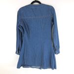 Starwear Collection Denim Mini Dress A Line Western Pockets Long Sleeve Cotton S Blue Photo 1