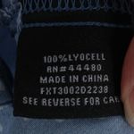 Tinsel Blue Polka Dot Chambray Button Top Womens Roll Tab Sleeve Size XS Photo 4