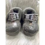 UGG  Women's Grey Fluff‎ Quilted Slide Slippers Sandals Cozy Comfort Photo 3