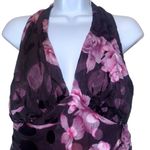 JS Collections silk blend floral printed halter corset top size 14 Photo 3