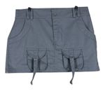 Pretty Little Thing NWT  Micro Skirt Womens 12 Gray Y2K Utility Cargo Streetwear Photo 2