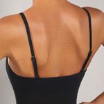 GLOWMODE FeatherFit™ Black Butter-soft Low-Cut Neck Flare Jumpsuit Photo 3