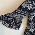 Sea Folly Bandanna Print Bell Sleeve Romper Navy Photo 5